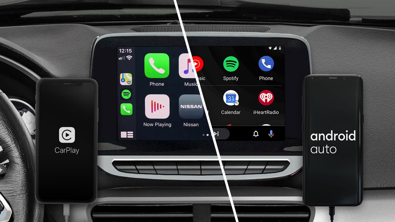 centrais multimídia com Android Auto e CarPlay
