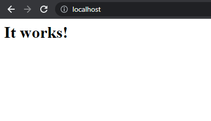 It works! localhost