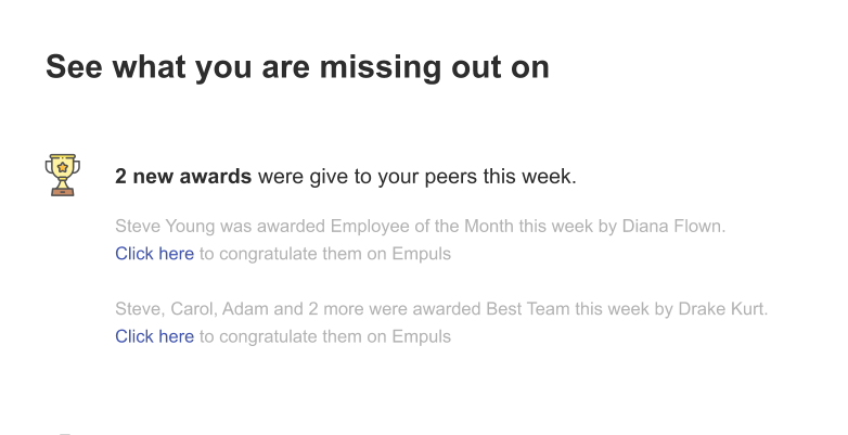 Give awards to your peers