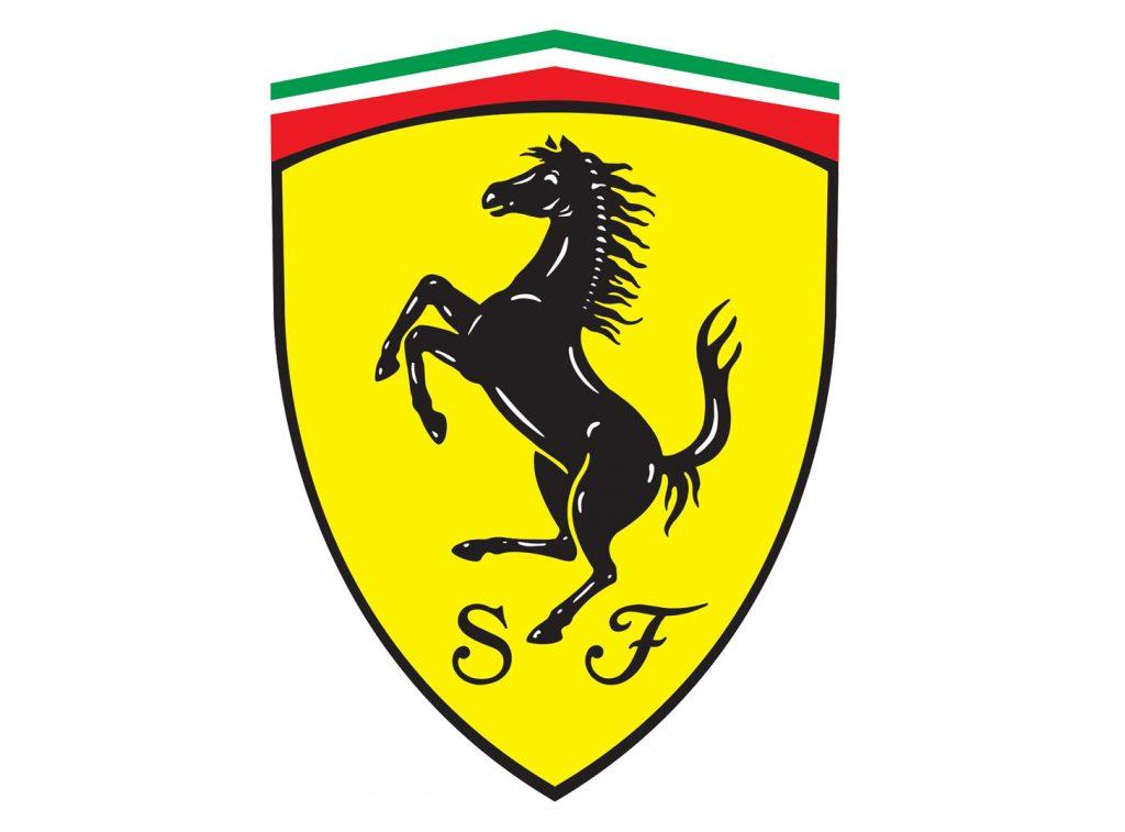 Logo Ferrari a forma di scudo