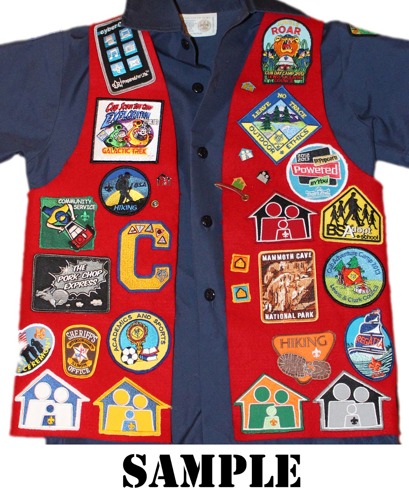 Boy scout patch vest or blanket