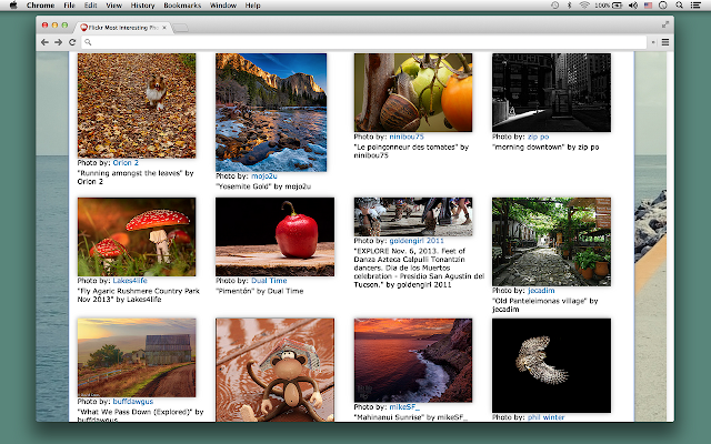 Screenshot of Interesting Photos for Flickr, 500px