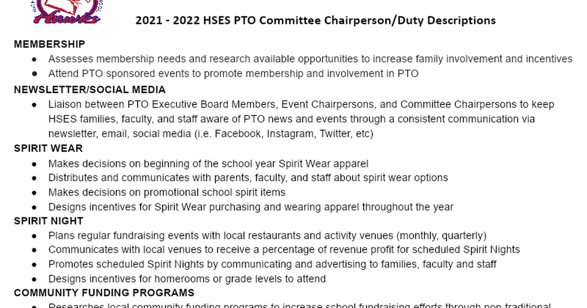 HSES PTO Committee 