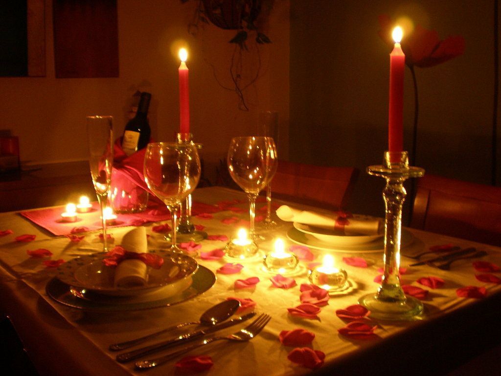 All my favourites and his were arranged neatly and the scented candles, rose petals gave the heavenly romantic feelings I ever felt