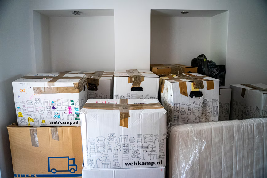 Rental property moving boxes