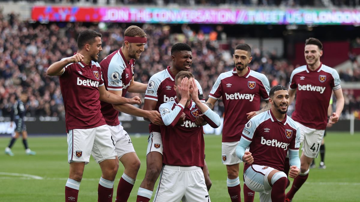 Andriy Yarmolenko in tears after scoring the opening goal against Aston Villa