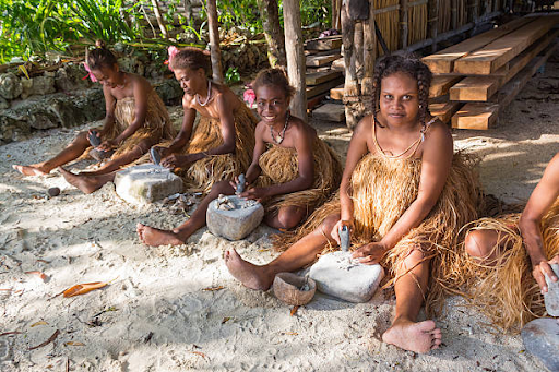 Malaitan women from the Solomon Islands in Fiji