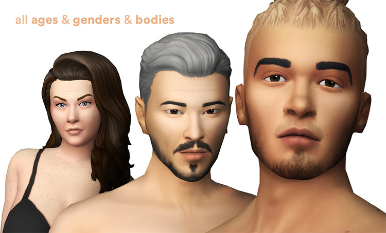 Luumia’s Vanilla Skin Sims4
