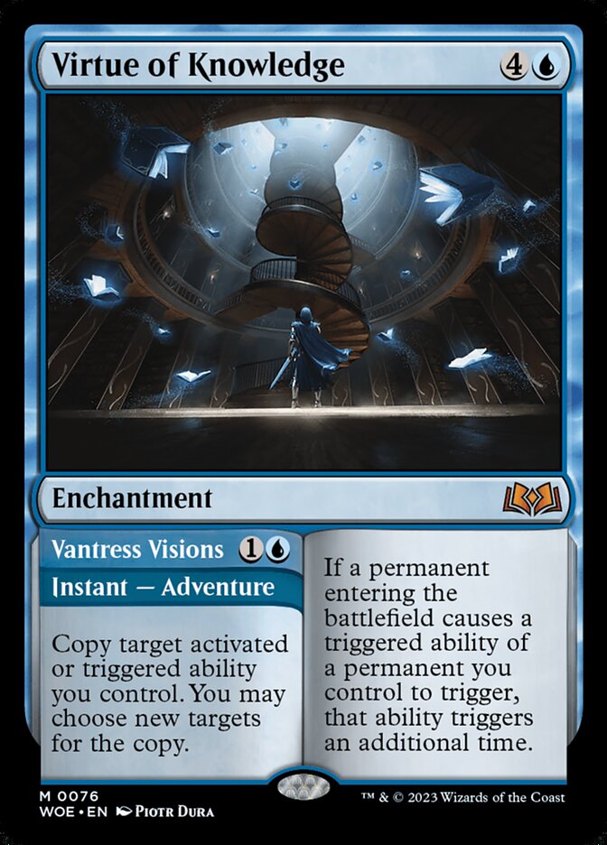 Virtue of Knowledge // Vantress Visions · Wilds of Eldraine (WOE) #76 ·  Scryfall Magic The Gathering Search
