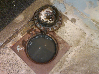 This shows what a chronically clogged drain looks like. 