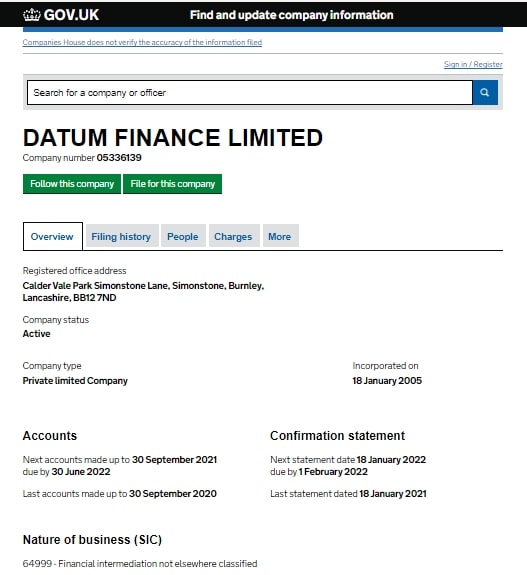 Datum Finance Limited: отзывы, торговые условия