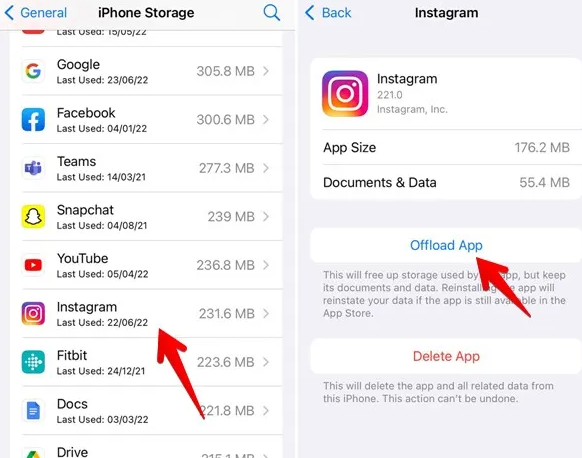 how to delete cache data on instagram
