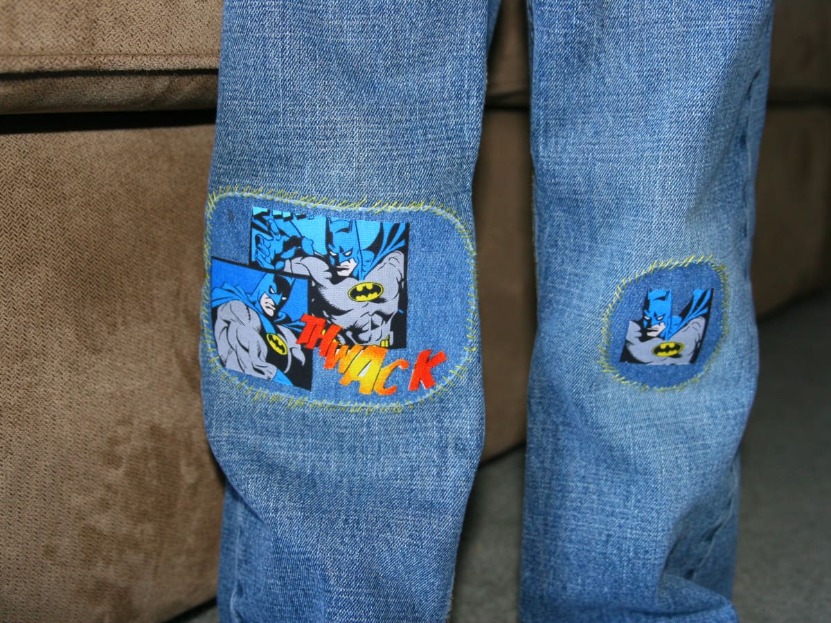 attaching patches 