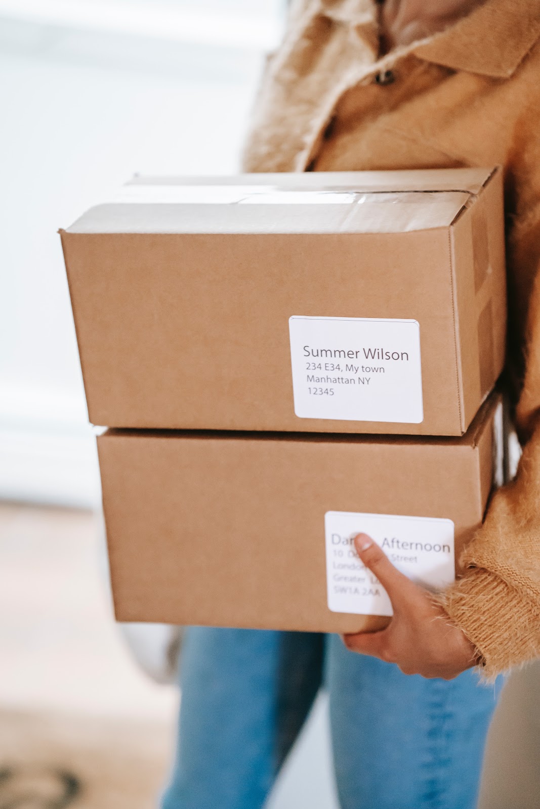 someone delivering a box