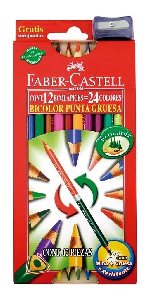 Colores Faber Castell Bicolor Punta Gruesa