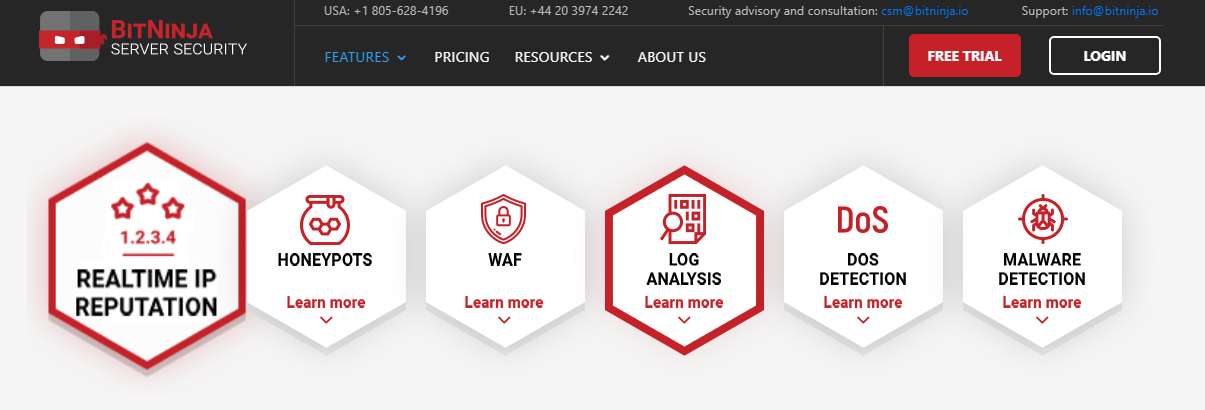 bitninja server security features