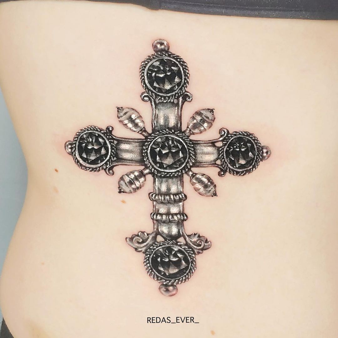 Silver Cross Tattoo