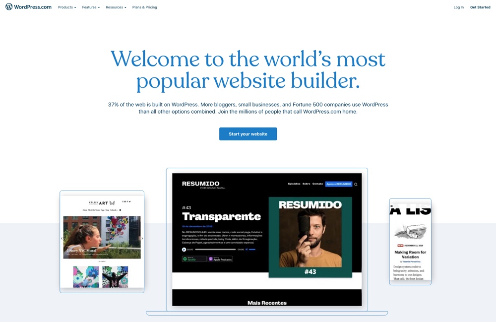 WordPress.com, Sites Gerenciados Gratuitos