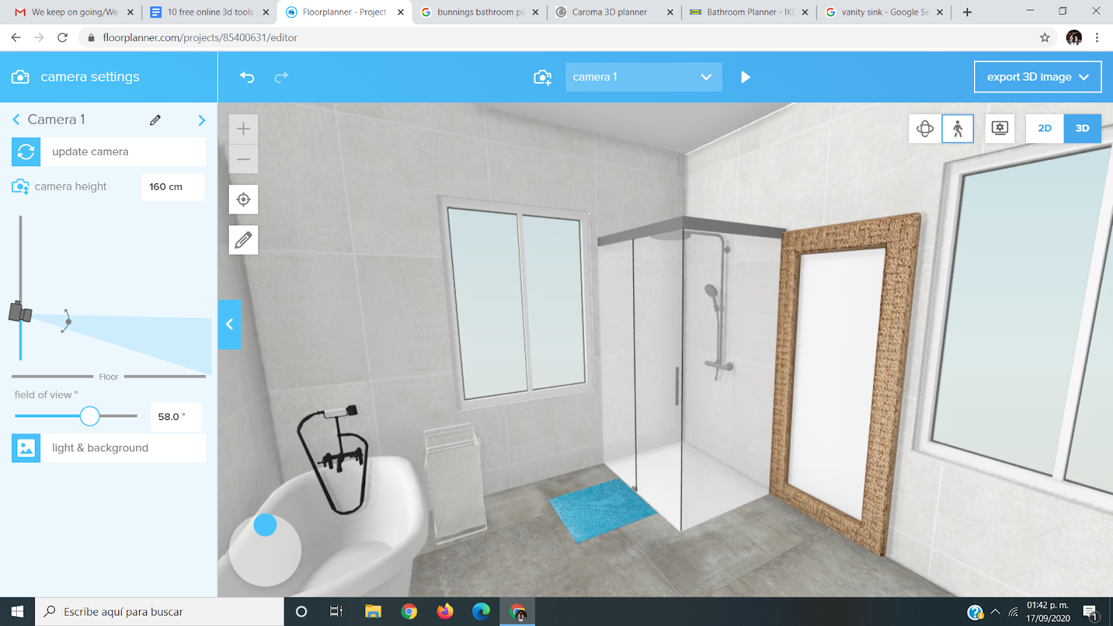 Design A Bathroom Online Free - 3d Bathroom Planner Online Free