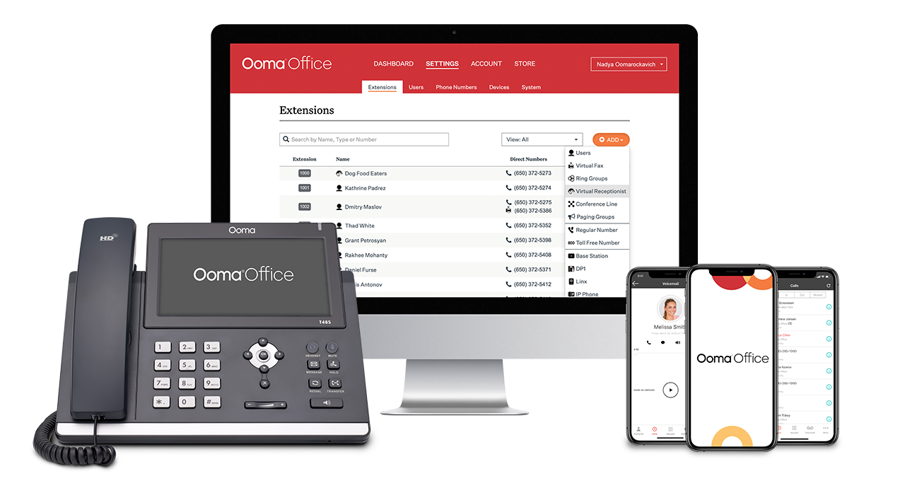 Ooma - VoIP call logging software