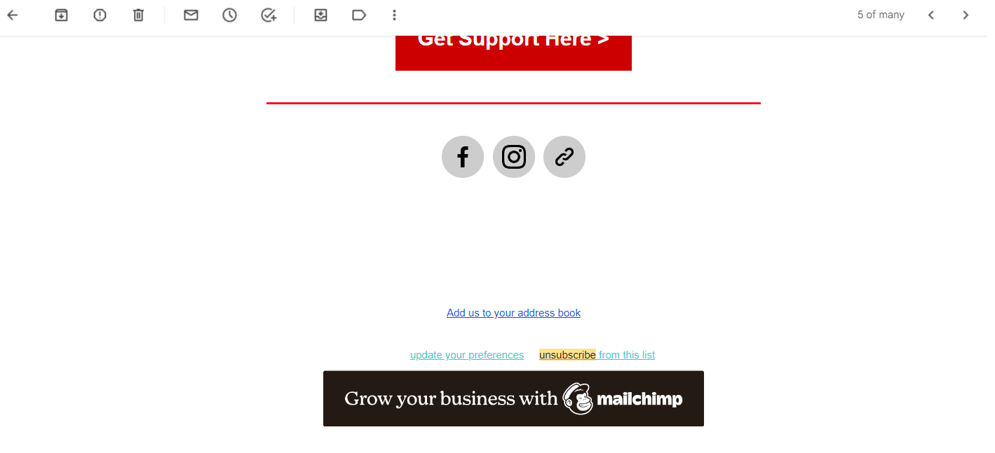 unsubscribe link example