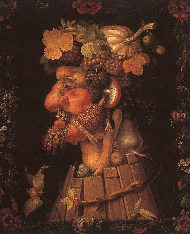 Arcimboldo`s Allegories of the Seasons: Giuseppe Arcimboldo, Autumn, 1573, Musée du Louvre, Paris