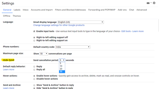 Undo the already sent email as a part of Gmail Tips and Tricks