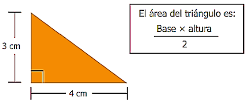 ¿Cuál es el área de este triángulo?