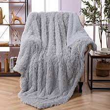 Amazon.com: Faux Fur Throw Blanket, Super Soft Lightweight Shaggy Fuzzy  Blanket Warm Cozy Plush Fluffy Decorative Blanket for Couch,Bed,  Chair(50"x60", Light Grey) : Home & Kitchen
