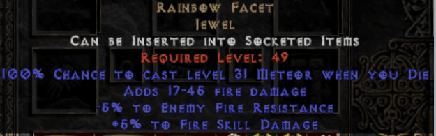 Rainbow Facet Fire Diablo 2