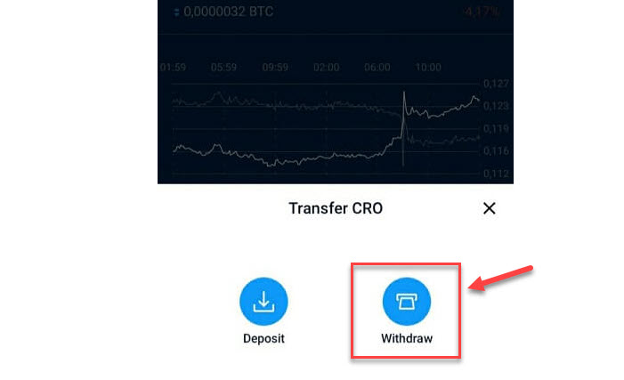 Nhấp vào ô Withdraw (Rút).