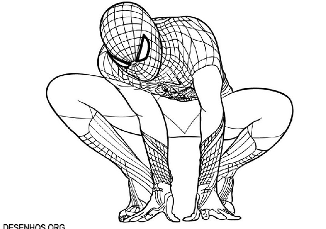 desenhos do homem-aranha para imprimir e colorir