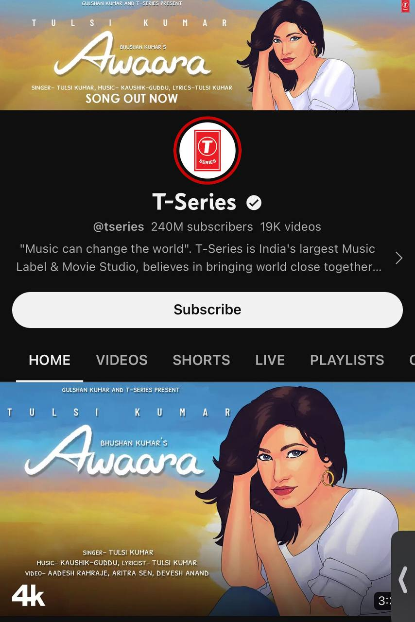 T-Series YouTube Channel