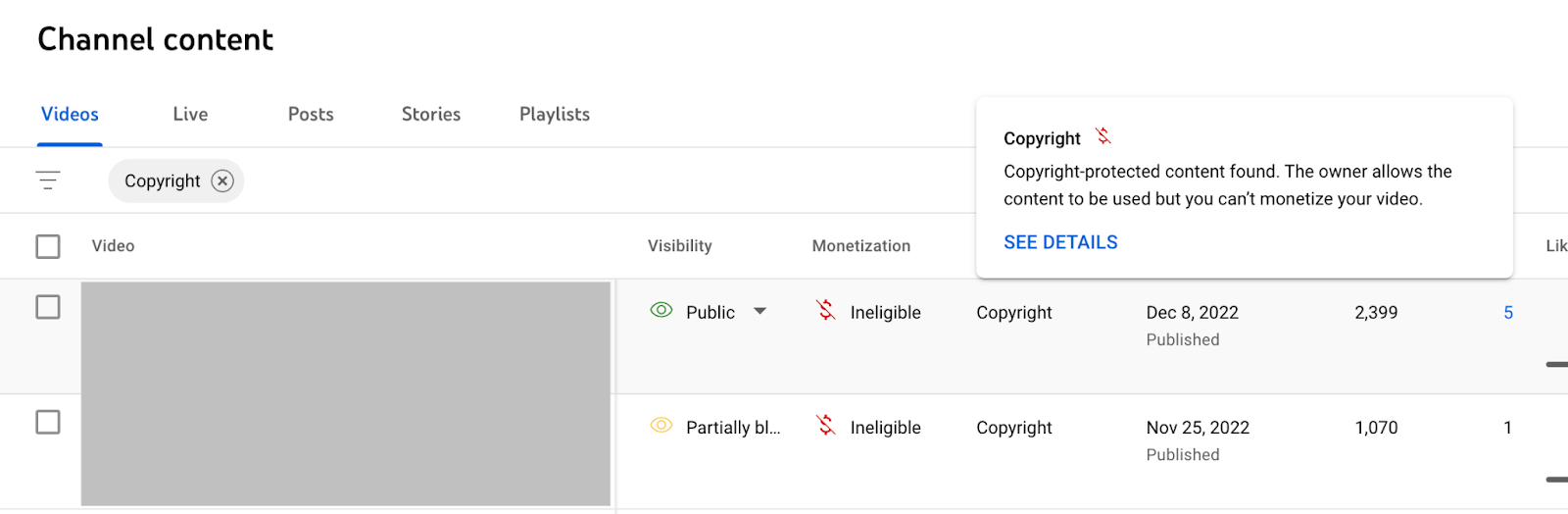 YouTube Copyright Claims
