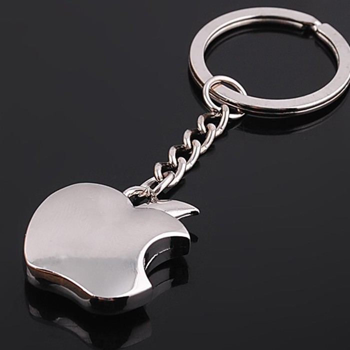 Apple logo Metal Key Chain Apple Keychain Key Ring | eBay