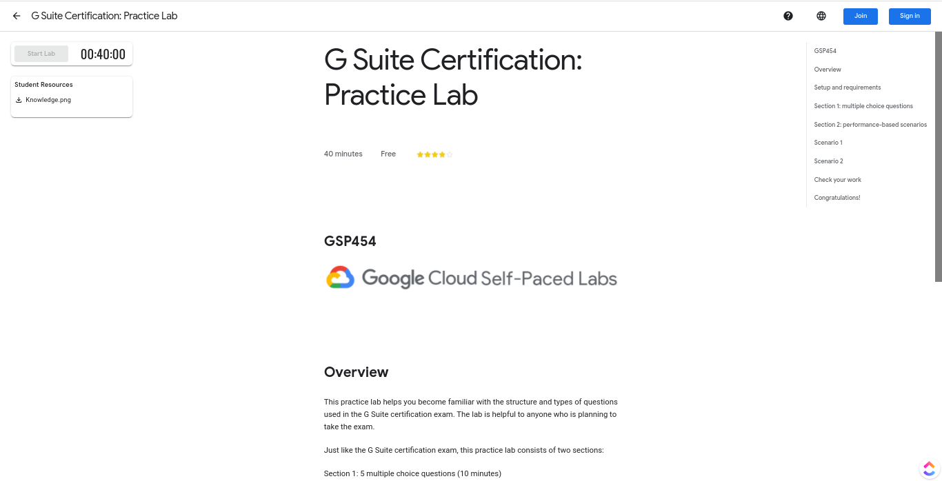 G-Suite Certification: Practice Lab
