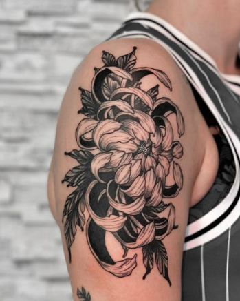 Beautiful Chrysanthemum Tattoo