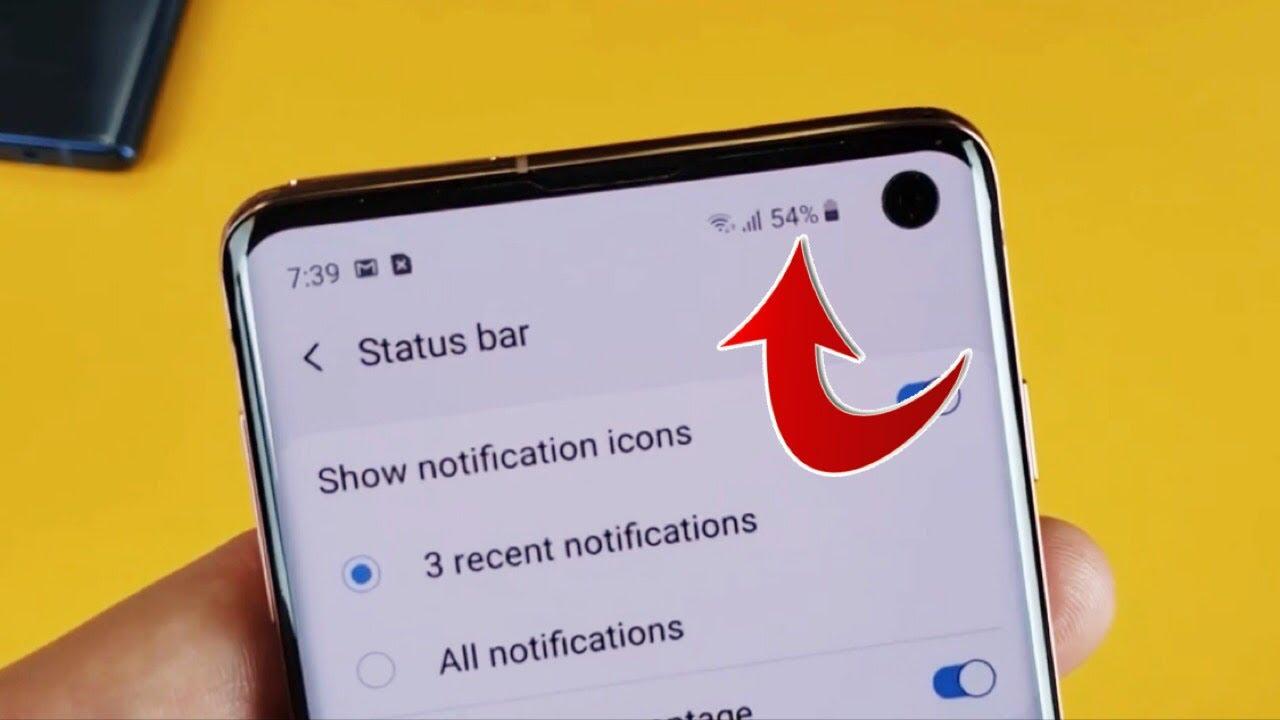 Galaxy S10/10E/S10+: How to Show Battery Percentage Sign - YouTube