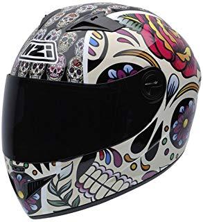 NZI 050264G582 Vital Mexican Skulls - Casco de Moto, Multicolor, Talla 57 (M)