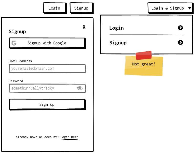 Image showing two examples of SaaS login forms