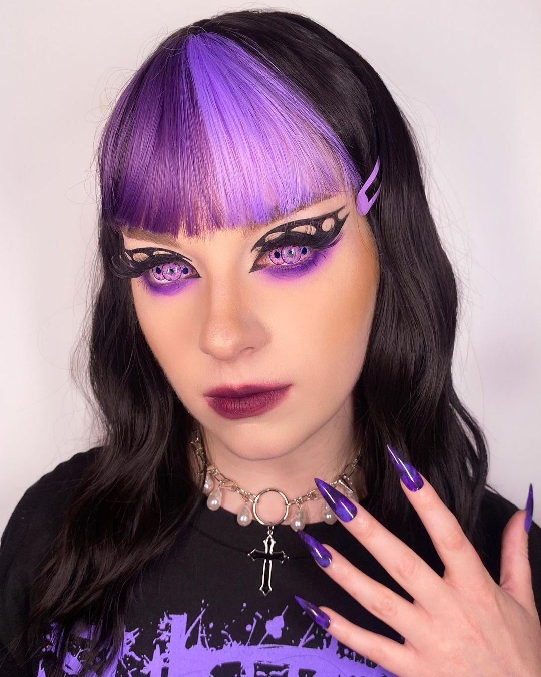 Purple Eyes Alt Makeup