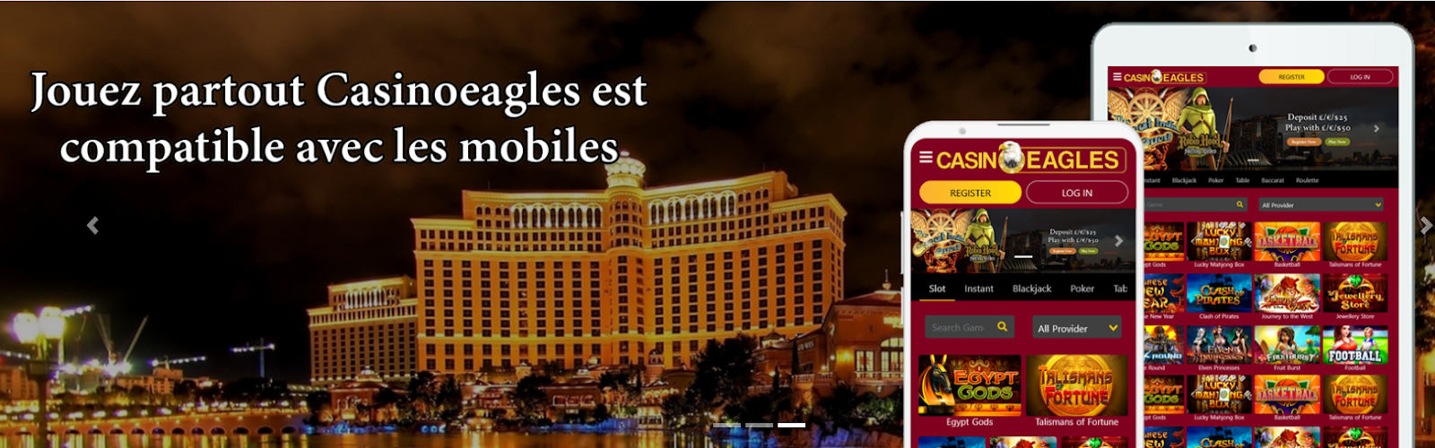 Version mobile Casino Eagles