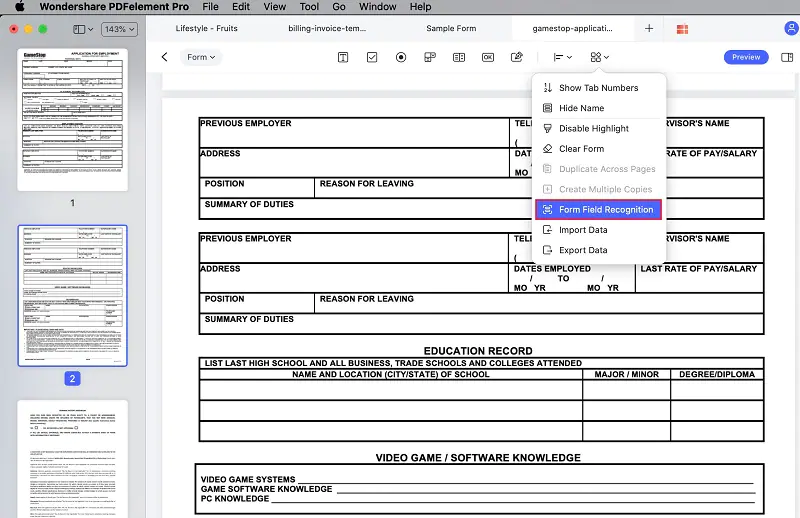 The Simplest way to create PDF Fillable Forms on Mac