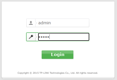 router interface username and password