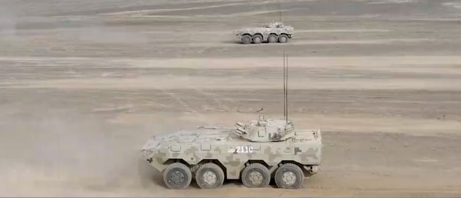 Wheeled IFVs belonging to 8th Division of Xinjiang MD