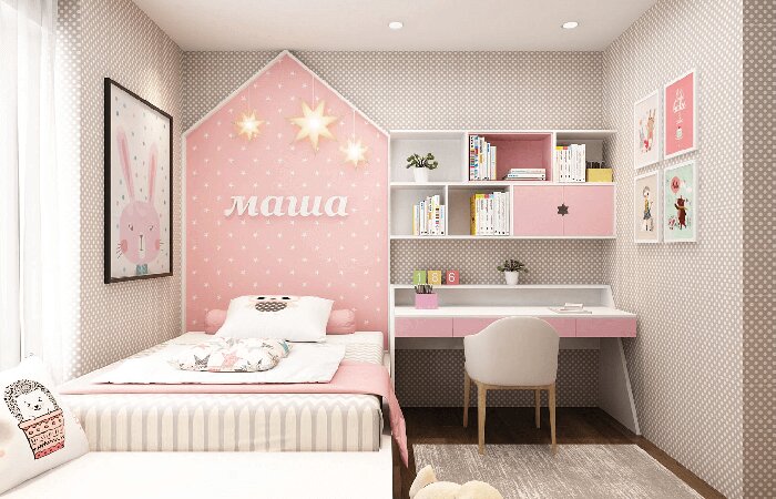 Ý tưởng trang trí phòng ngủ cho con gái cá tính