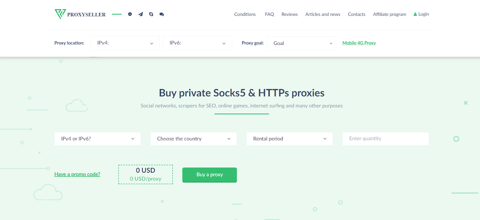 proxy-seller home page