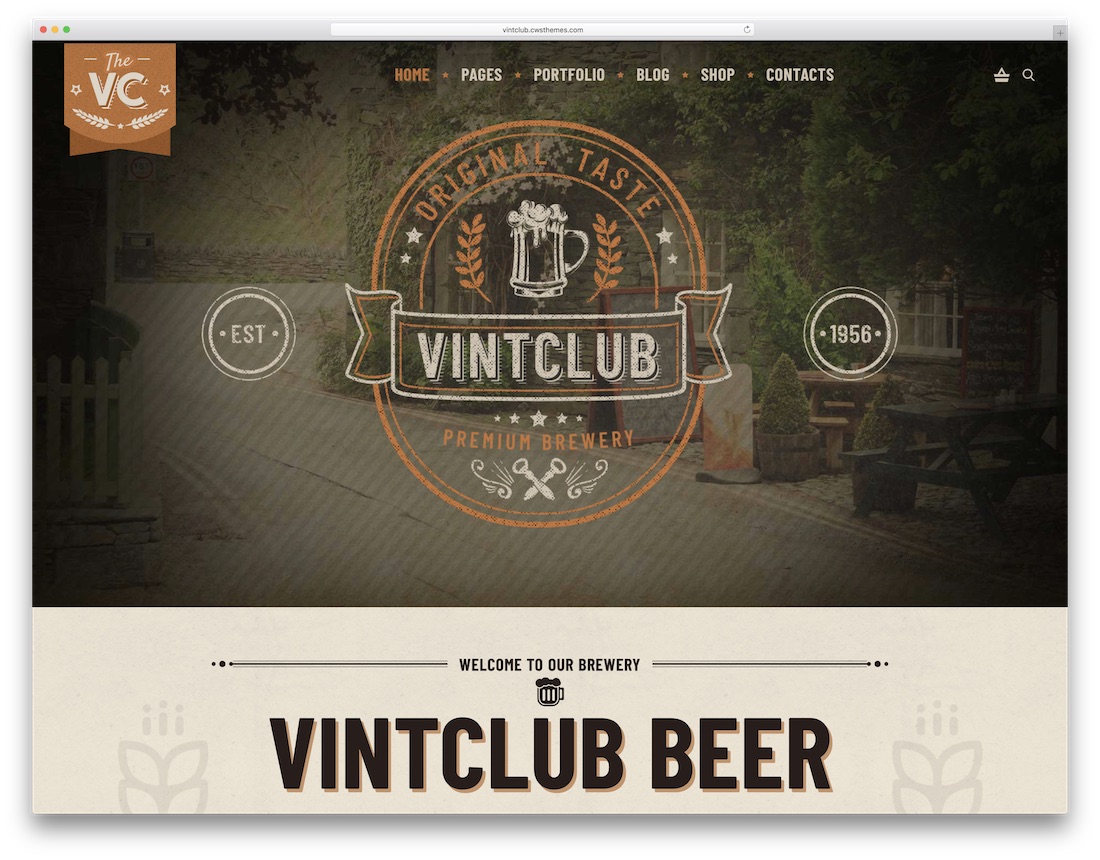 thème wordpress de style rétro vintage vintclub