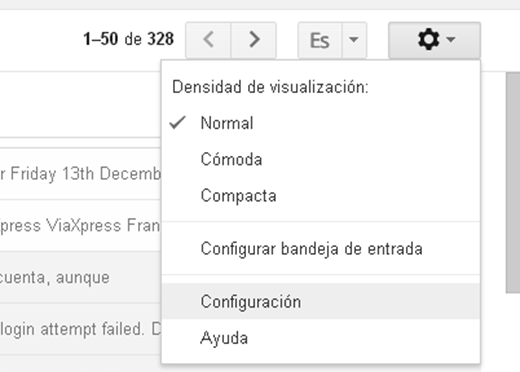 configuración gmail