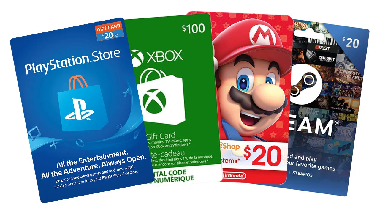 Gaming gift cards.